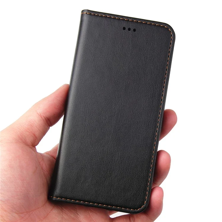 Case de Billetera de Cuero PU Autoabsorbido Para Iphone8/7/se (2020)/SE (2022) - Negro