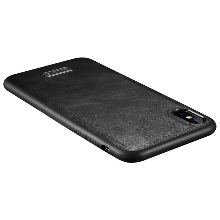 Case TPU Recubierta de Cuero Sulada PU Para Iphone xs / X 5.8 Pulgadas - Negro