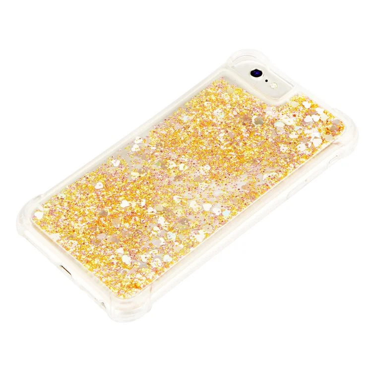Coque de protection pour téléphone Dynamic Quicksand Shock-absorbing TPU pour iPhone 8/7/SE (2020)/SE (2022) 4,7 pouces - Or