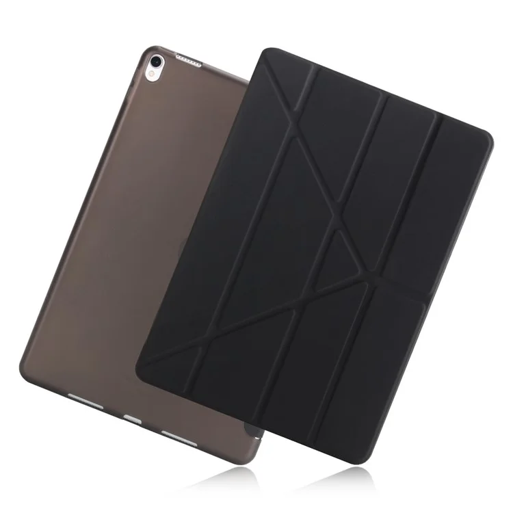 Estuche Inteligente De Cuero De Soporte De Origami Para IPad Air 10.5 (2019) / Pro 10,5 Pulgadas (2017) - Negro