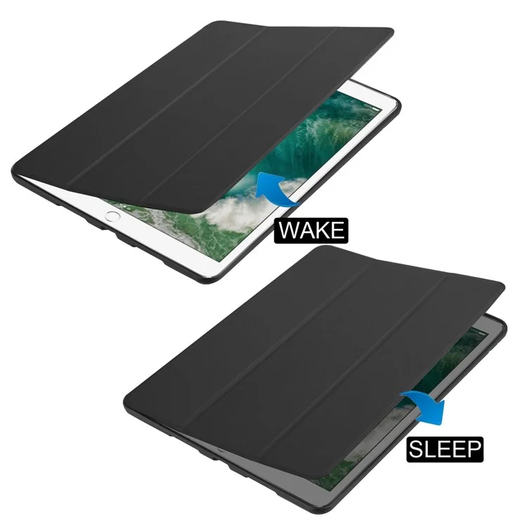 Три-красный Стенд PU Leather Smart Case с Слотом Для Ручки Для Ipad Air 10.5 (2019) / Pro 10,5-дюймовый (2017) - Черный