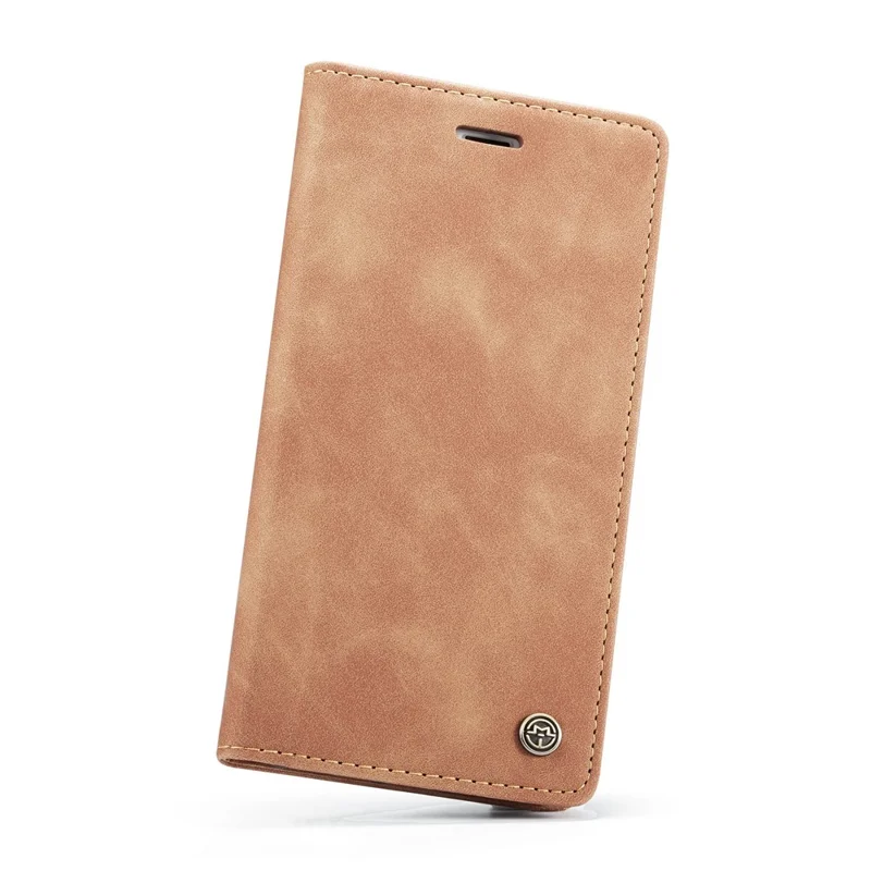 CASEME 013 Series Auto-absorbed PU Leather Wallet Stand Case for iPhone 7 Plus  / 8 Plus 5.5 inch - Khaki