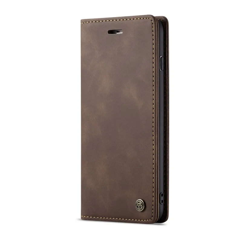 CASEME 013 Series Auto-absorbed PU Leather Wallet Stand Case for iPhone 7 Plus  / 8 Plus 5.5 inch - Coffee