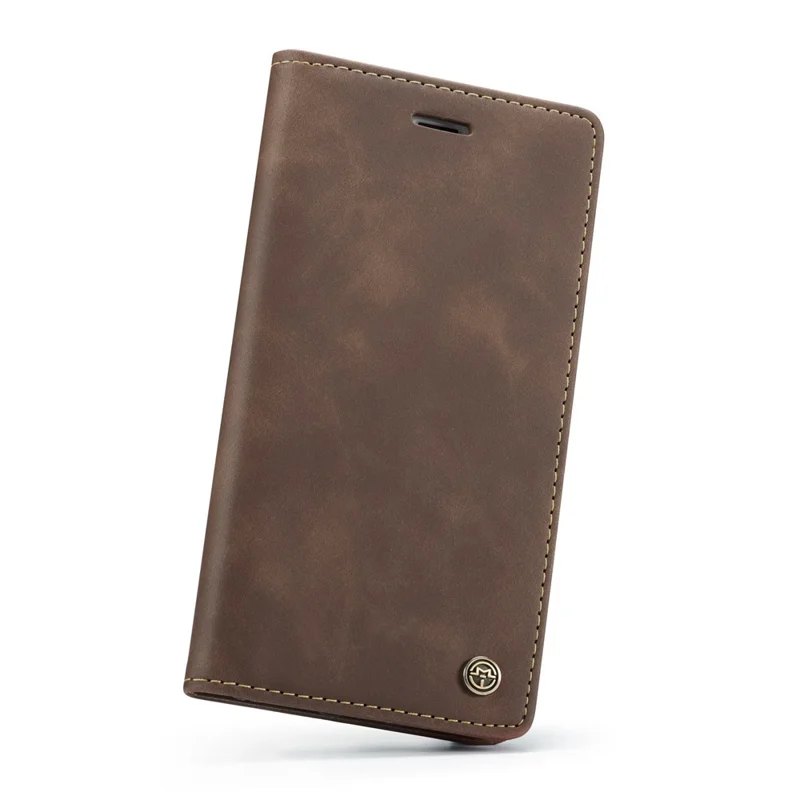CASEME 013 Series Auto-absorbed PU Leather Wallet Stand Case for iPhone 7 Plus  / 8 Plus 5.5 inch - Coffee