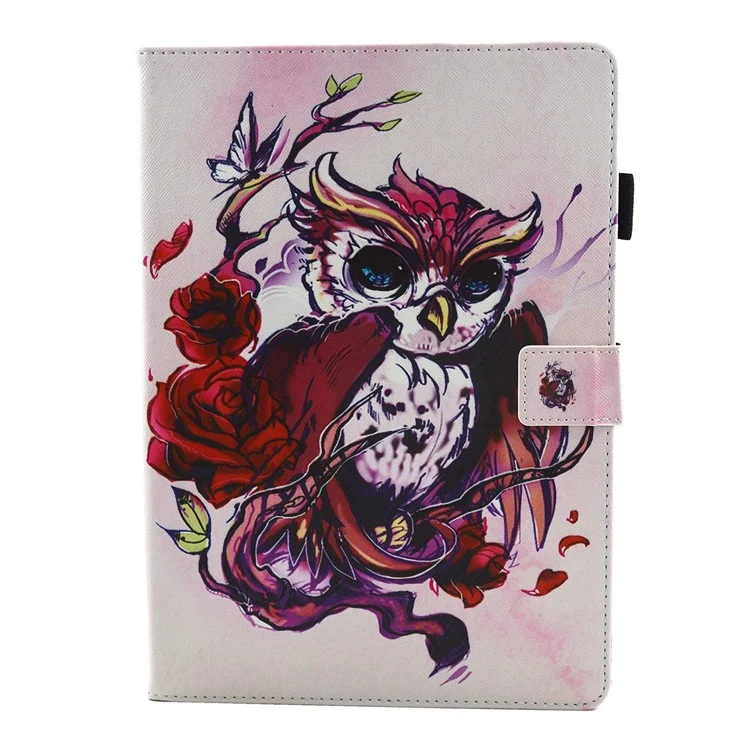 Pattern Printing PU Leather Tablet Case Shell Auto Wake & Sleep for iPad Air 10.5 inch (2019) / Pro 10.5-inch (2017) - Butterflies and Owls