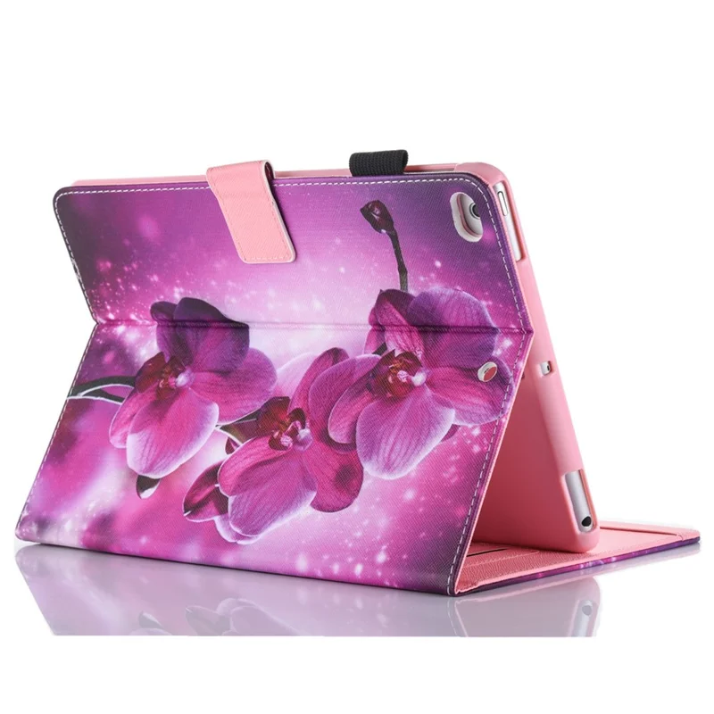 Gepatroonnerde Leren Tabletcover met Kaarthouders voor iPad mini (2019) 7,9 inch / Mini 4 / 3 / 2 / 1 - Cymbidium