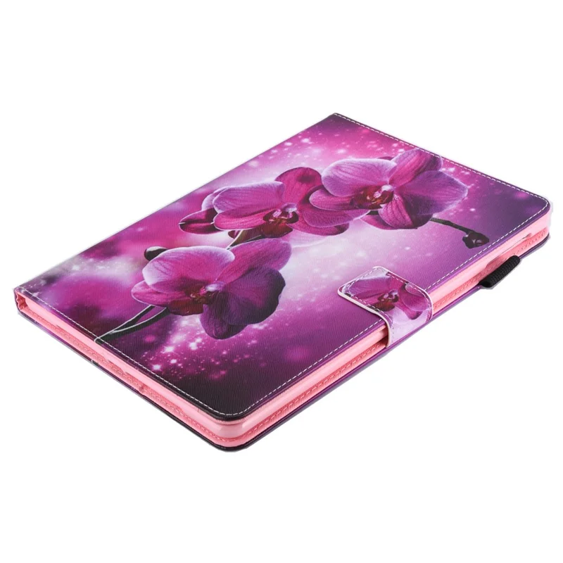 Gepatroonnerde Leren Tabletcover met Kaarthouders voor iPad mini (2019) 7,9 inch / Mini 4 / 3 / 2 / 1 - Cymbidium