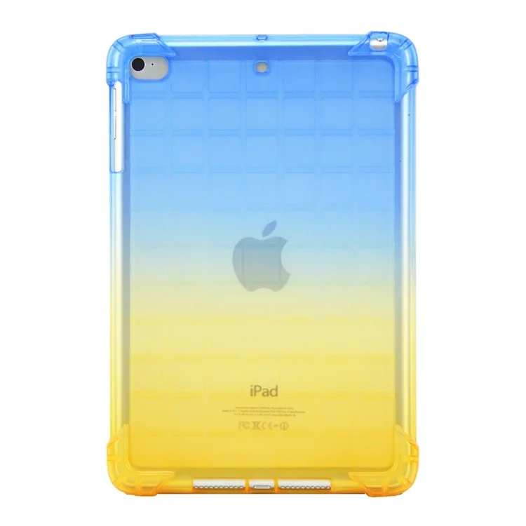 capa de tablet tpu à prova de choque para apple ipad mini (2019) 7,9 polegadas / mini 4 / 3 / 2 / 1 - azul amarelo