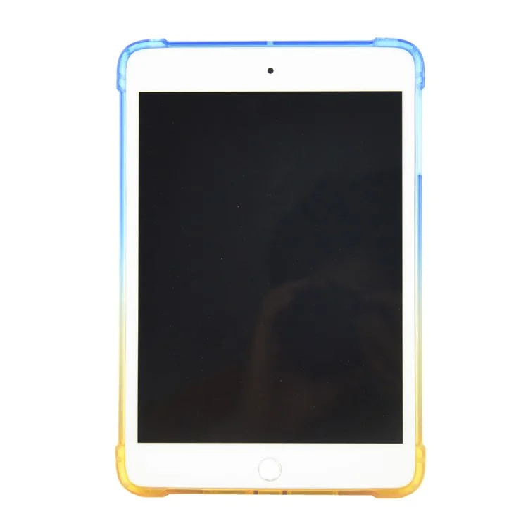 cas de couverture de tablette tpu à l'épreuve des chocs pour apple ipad mini (2019) 7,9 pouces / mini 4 / 3 / 2 / 1 - bleu jaune