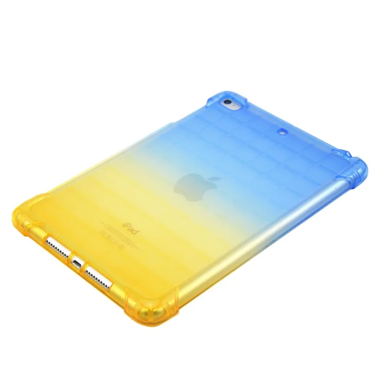 cas de couverture de tablette tpu à l'épreuve des chocs pour apple ipad mini (2019) 7,9 pouces / mini 4 / 3 / 2 / 1 - bleu jaune