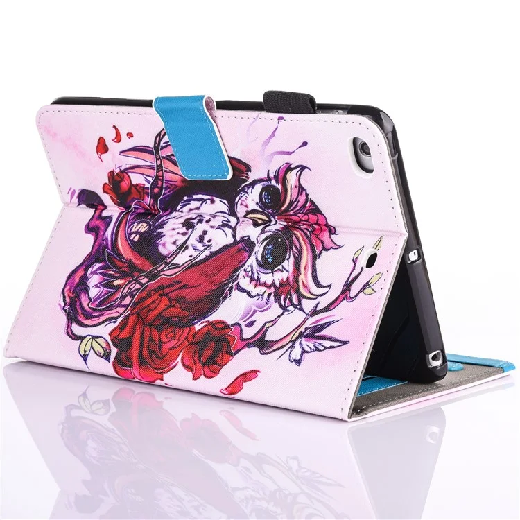 Patterned Tablet PU Leather Wallet Case for Apple iPad mini (2019) 7.9 inch / mini 4 / 3 / 2 / 1 - Red Eagle