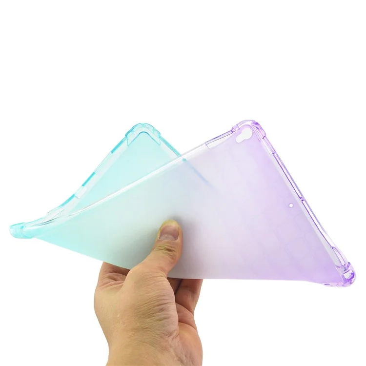 Stoßfeste, farbenfrohe TPU-Tablet-Schutzhülle für iPad Air 10,5 Zoll (2019) / iPad Pro 10,5 Zoll (2017) - Lila/Grün