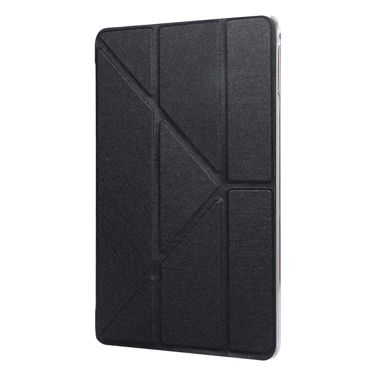 Textura de Seda Origami Stand PU Cuero Case Para Ipad Mini (2019) 7.9 Pulgadas - Negro