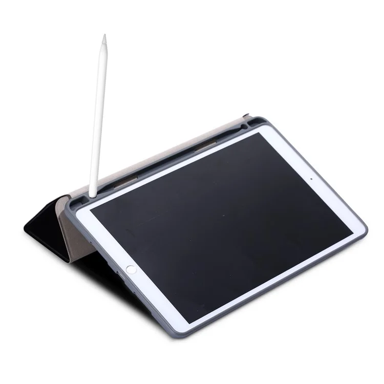 PU-Leder-Tri-Fold-Stand-Smart Tablet-Abdeckung Für IPad Air 10,5 Zoll (2019) / IPad Pro 10,5-Zoll (2017) - Schwarz