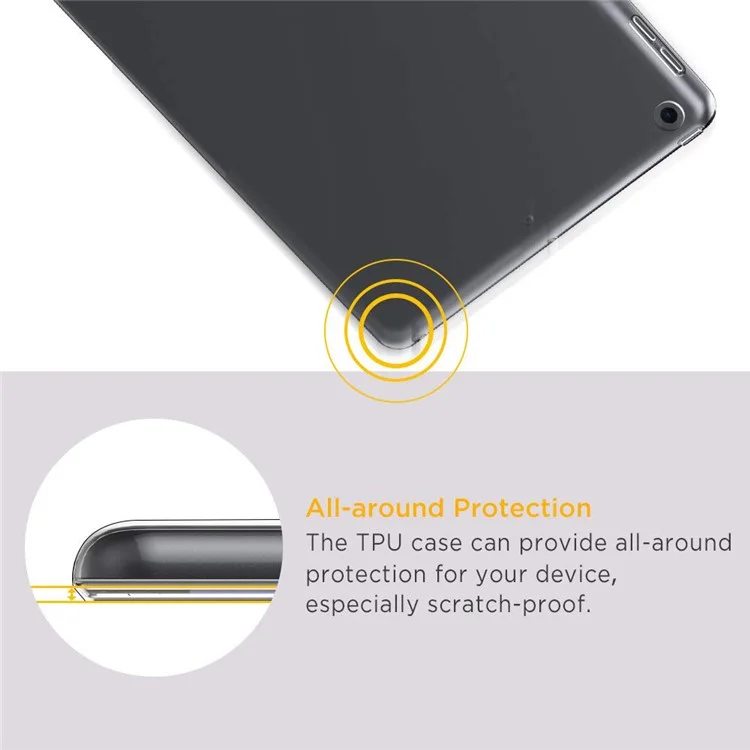 Capa Protetora de TPU Crystal Clear para o iPad mini (2019) de 7,9 polegadas