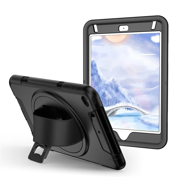 Funda protectora de teléfono con silicona + PC [anti-polvo] [a prueba de golpes] con correa de cuero para iPad mini (2019) 7.9 pulgadas