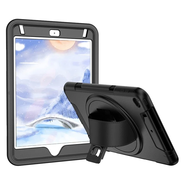 Funda protectora de teléfono con silicona + PC [anti-polvo] [a prueba de golpes] con correa de cuero para iPad mini (2019) 7.9 pulgadas