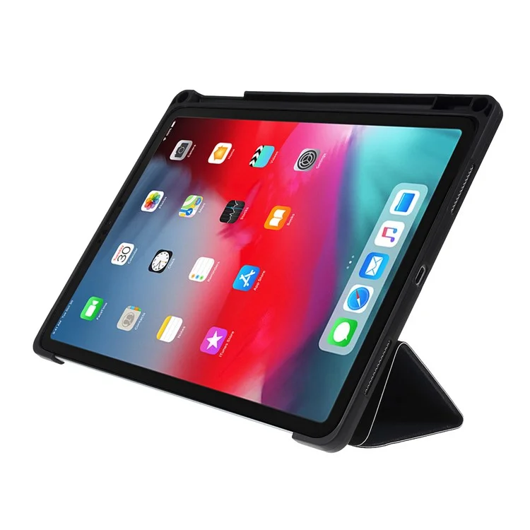 Couverture en Cuir D'impression de Motif Avec Stand à Trois Pli Pour Ipad Pro 11-pouces (2018) - Panda