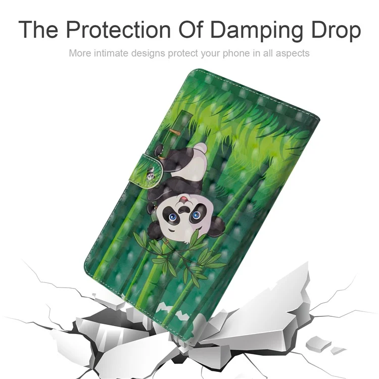 Patrón Impresión Luz Spot Decoración Cartera Soporte Flip Funda de Cuero para Tablet iPad Mini (2019) 7.9 pulgadas - Bambú Panda