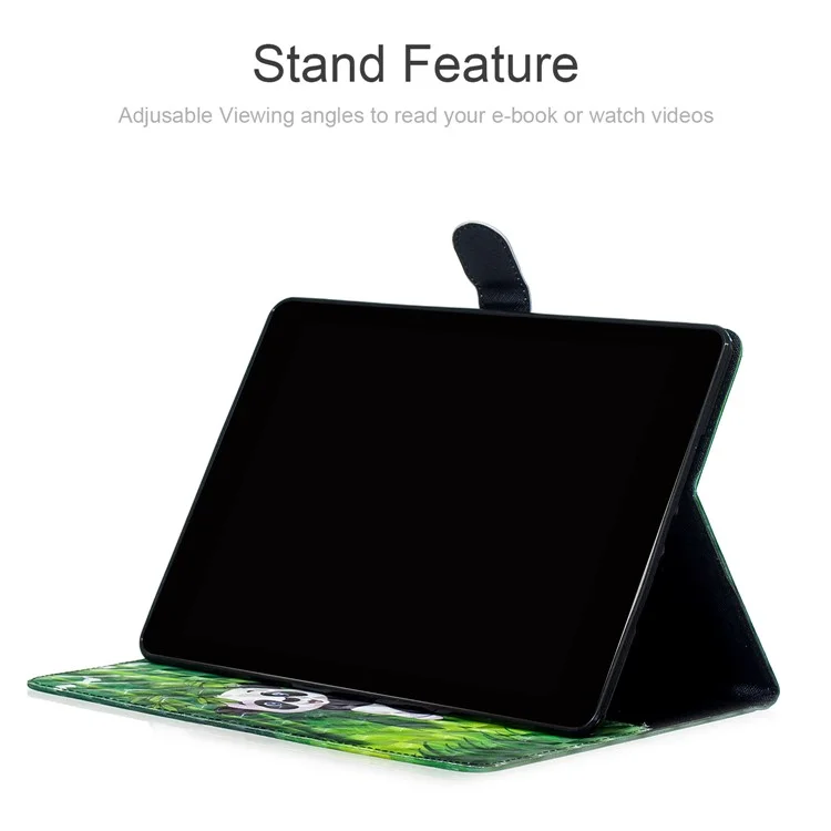 Patrón Impresión Luz Spot Decoración Cartera Soporte Flip Funda de Cuero para Tablet iPad Mini (2019) 7.9 pulgadas - Bambú Panda
