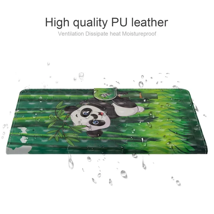 Pattern Printing Light Spot Decor Wallet Stand Flip Leather Tablet Case for iPad Mini (2019) 7.9 inch - Bamboo Panda