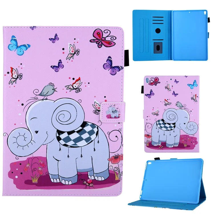 Pattern Printing Leather Flip Tablet Case for iPad Air 10.5 inch (2019) - Elephant