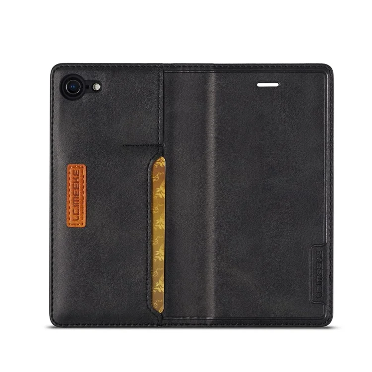 Lc. Case de Tarjetas de Cuero de Estilo Retro Imeeke Para Iphone 8/7/SE (2020)/SE (2022) 4.7 Pulgadas - Negro