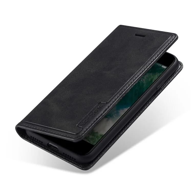 Lc. Case de Tarjetas de Cuero de Estilo Retro Imeeke Para Iphone 8/7/SE (2020)/SE (2022) 4.7 Pulgadas - Negro