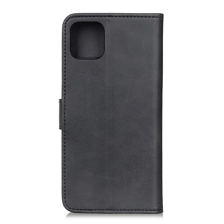 Portefeuille en Cuir en Cuir en Cuir Mate Pour L'iphone 11 6,1 Pouces (2019) - le Noir