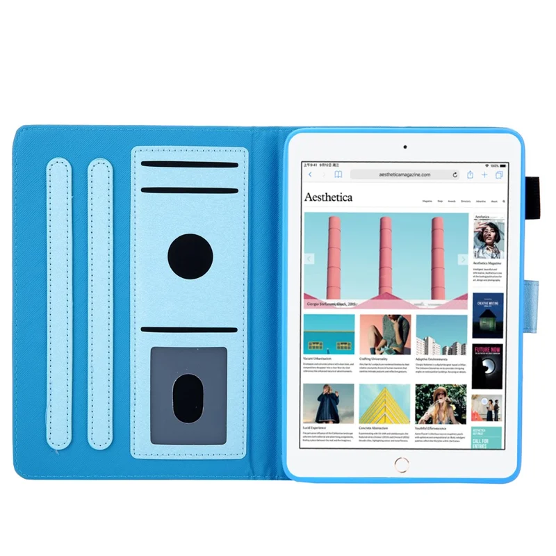 Leather Case with Card Storage for iPad mini (2019) 7.9 inch / 4 / 3 / 2 / 1 - Baby Blue