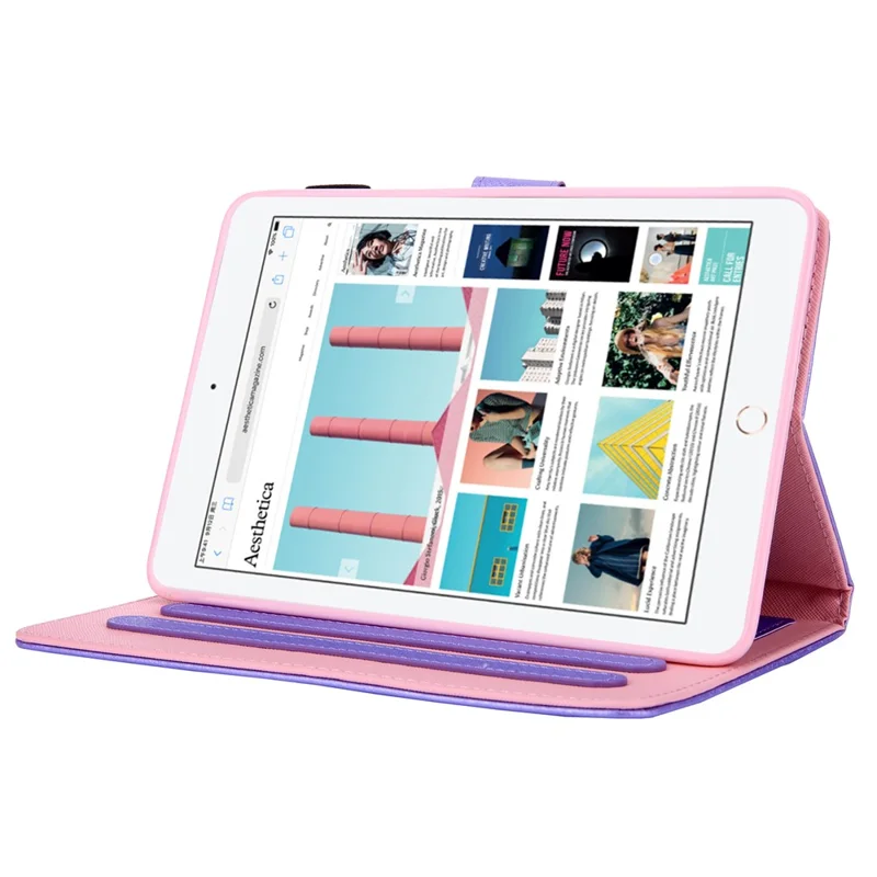 Leather Case with Card Storage for iPad mini (2019) 7.9 inch / 4 / 3 / 2 / 1 - Purple
