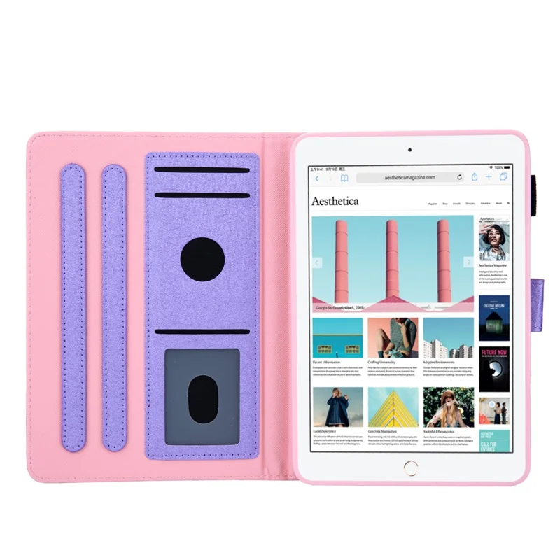 Leather Case with Card Storage for iPad mini (2019) 7.9 inch / 4 / 3 / 2 / 1 - Purple