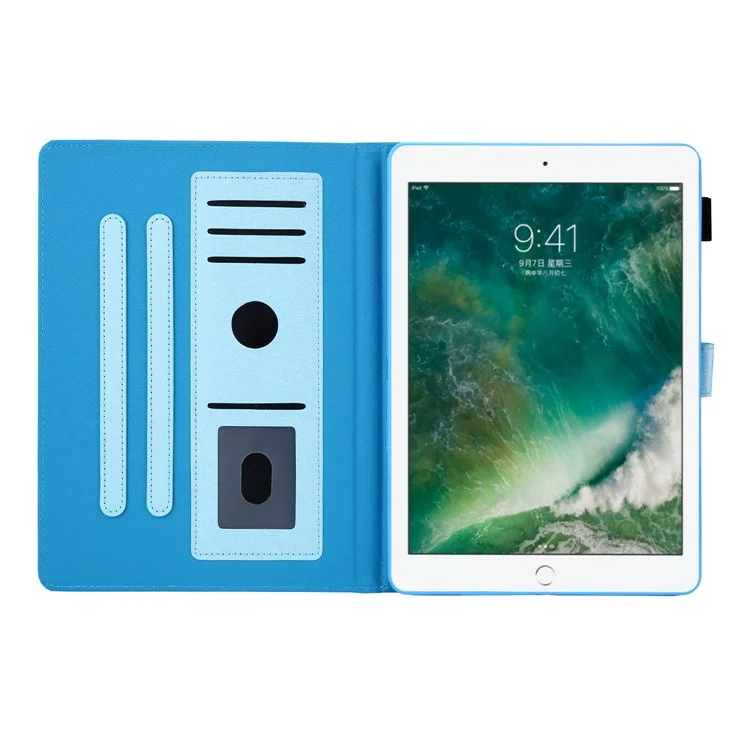 Étui En Cuir Avec Stockage De Cartes Pour IPad 9,7 Pouces (2018) /9.7-inch (2017) / AIR 2 / AIR - Bébé Bleu