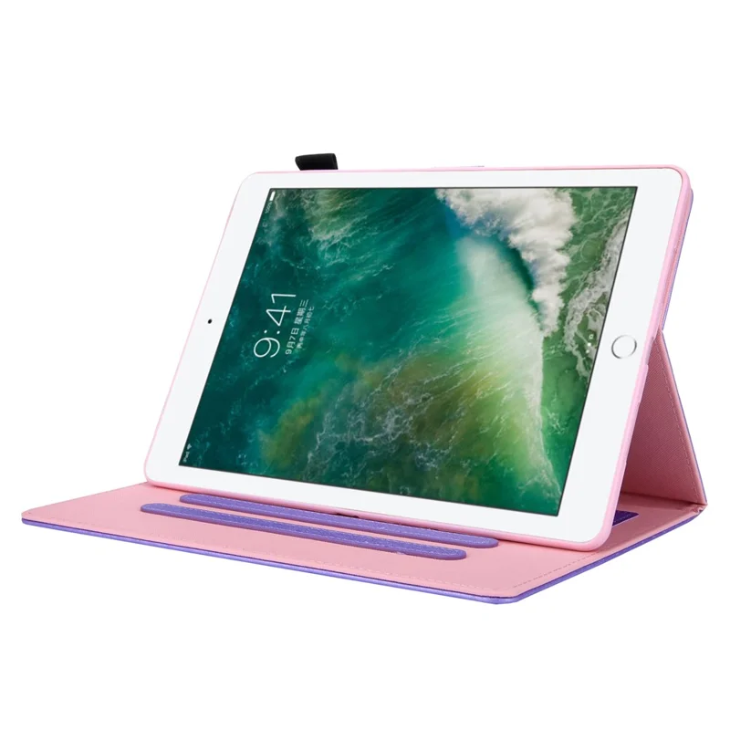 Leather Case with Card Storage for iPad 9.7-inch (2018)/9.7-inch (2017)/Air 2/Air - Purple