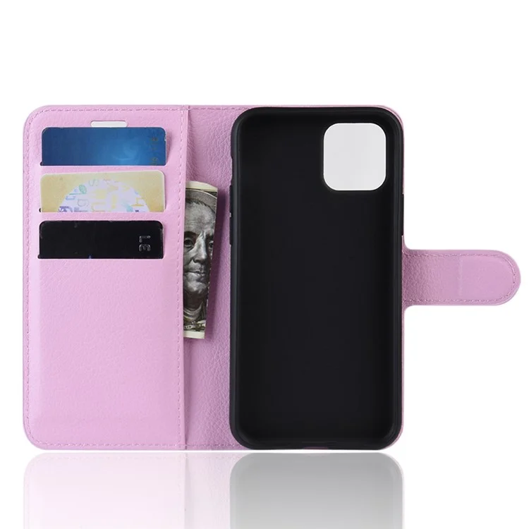 Litchi Skin Wallet Leather Stand Case for iPhone 11 Pro 5.8 inch (2019) - Pink