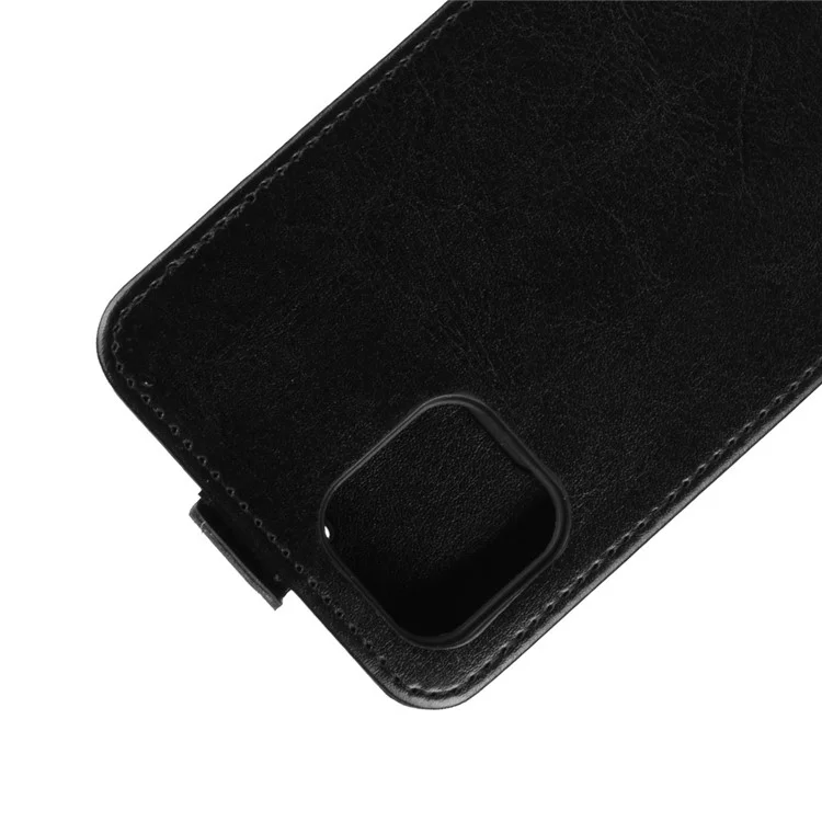 Cantose Crazy Horse Texture Custode Per la Pelle Verticale Per Iphone 11 Pro 5,8 Pollici (2019) - Nero