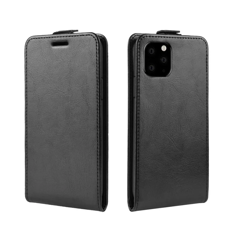 Crazy Horse Texture Vertical Flip Leather Case Para Iphone 11 Pro 5,8 Polegadas (2019) - Preto