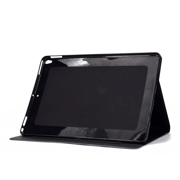 Modèle D'impression PU en Cuir en Cuir Slot Stand Comprimer Shell Pour Ipad Pro 10.5-inch (2017) / Air 10,5 Pouces (2019) - Chat Aux Yeux Bleus