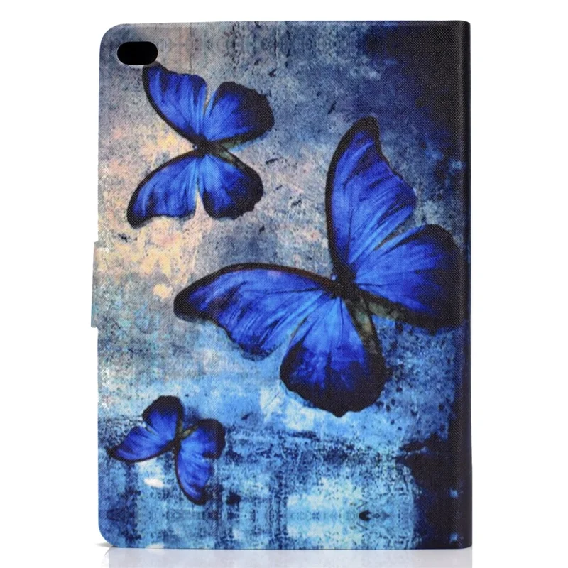 Anti-dropping Pattern Printing PU Leather Stand Tablet Casing for iPad 9.7-inch (2018) - Blue Butterflies