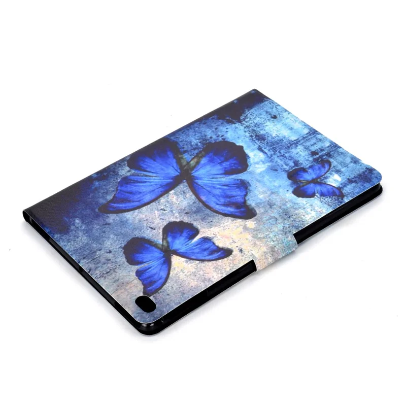 Anti-dropping Pattern Printing PU Leather Stand Tablet Casing for iPad 9.7-inch (2018) - Blue Butterflies