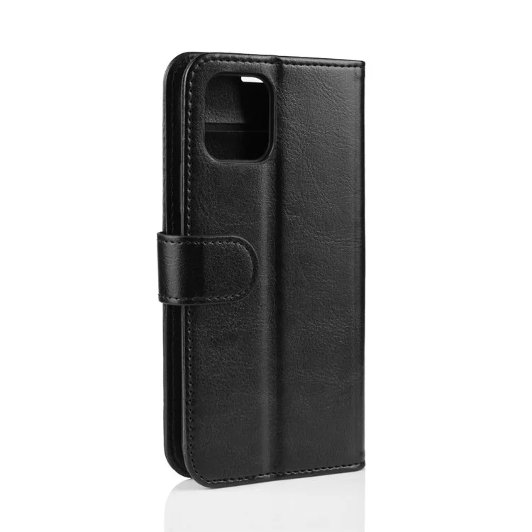 Crazy Horse Wallet Sweed Case Для Iphone 11 6,1 Дюйма (2019) - Черный