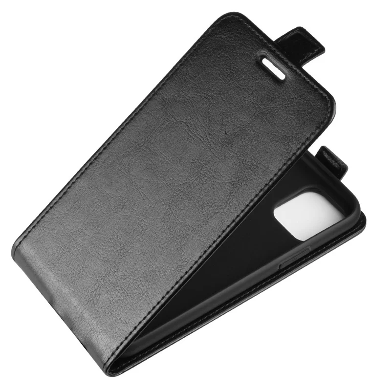 Vertical Flip Leather Phone Shell for iPhone 11 6.1 inch (2019) - Black