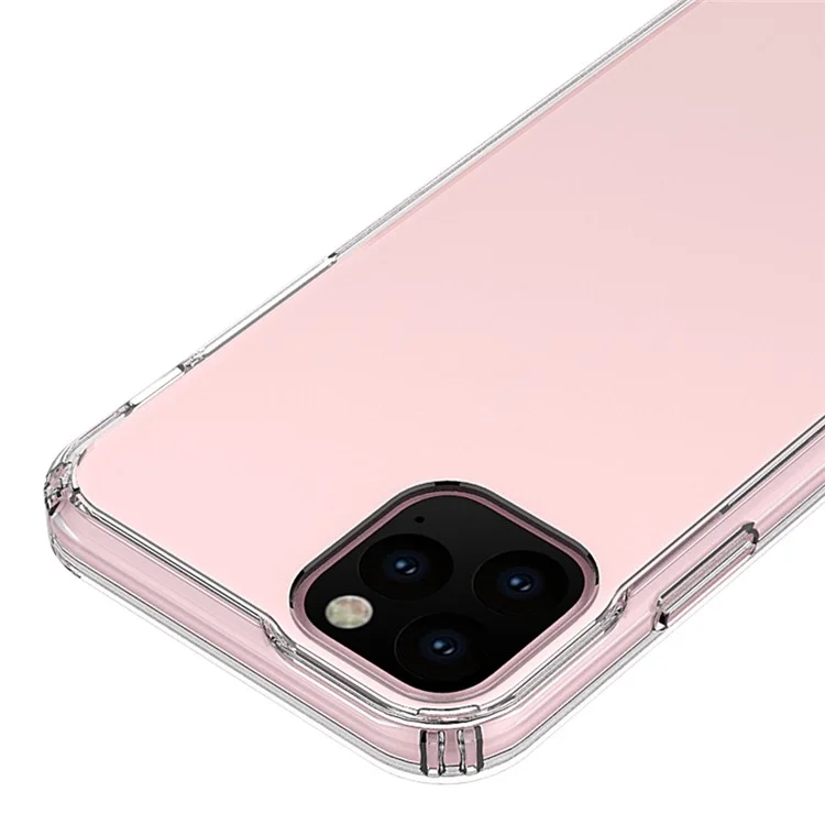 50Pcs/Pack Clear Acrylic + TPU Hybrid Back Case for iPhone 11 Pro 5.8 inch (2019)- Transparent