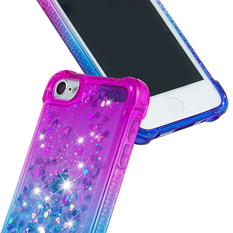 Gradient Glitter Powder Quicksand TPU Case for iPod Touch (2019) / Touch 6 / Touch 5 - Purple / Dark Blue