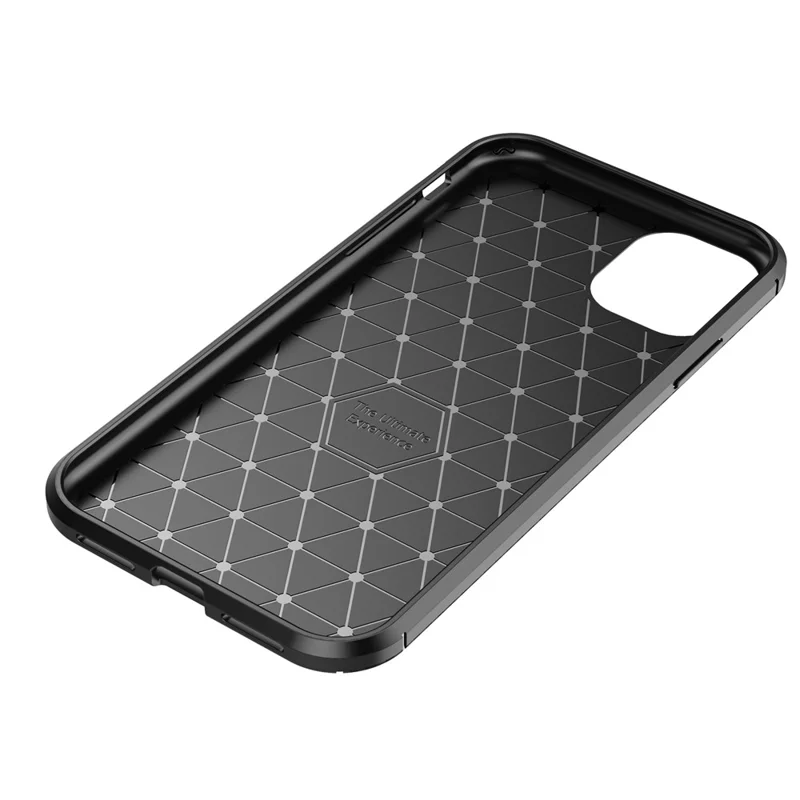 Carbon Fiber Texture Drop-proof TPU Phone Case for iPhone 11 6.1 inch (2019) - Black