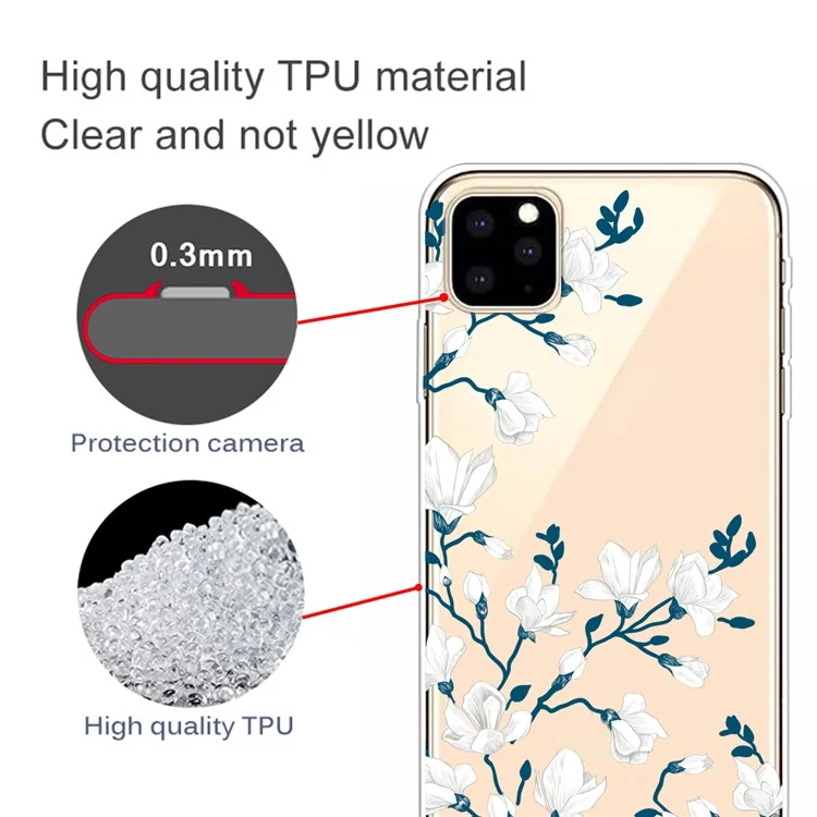 Pattern Printing IMD TPU Cover Case for iPhone 11 Pro 5.8-inch (2019) - Flowers