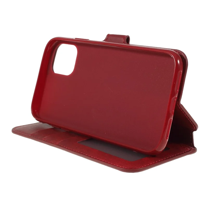 AZNS Leather Stand Case with Card Slots for iPhone 11 6.1 inch (2019) - Red