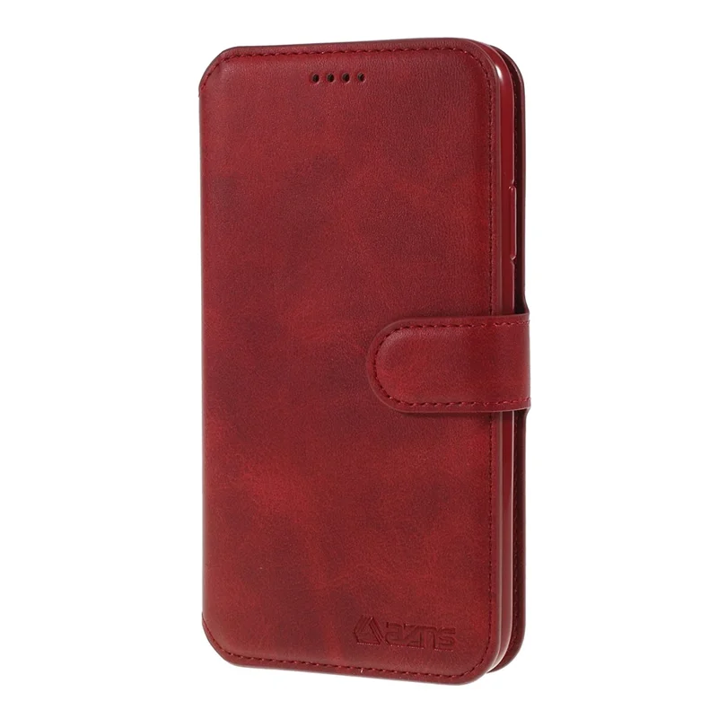 AZNS Leather Stand Case with Card Slots for iPhone 11 6.1 inch (2019) - Red