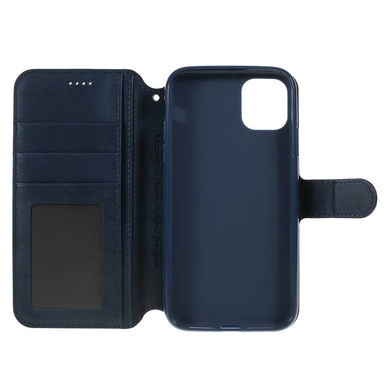 AZNS Leather Stand Case with Card Slots for iPhone 11 6.1 inch (2019) - Blue