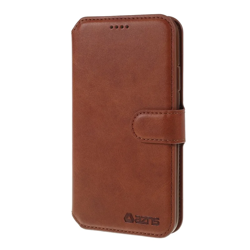 AZNS Leather Stand Phone Shell with Card Slots for iPhone 11 Pro 5.8 inch (2019) - Brown